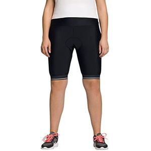 Ulla Popken Fietsbroek voor dames, reflector, kussen, stretchbroek, zwart, 54/56