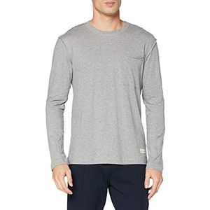 Marc O'Polo Body & Beach Heren Mix M-shirt Ls Crew-Neck Pyjamabovendeel, grijs gemêleerd, S