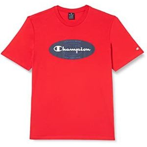 Champion Legacy Graphic Shop Authentic Oval Logo S/S T-shirt, rood, M voor heren