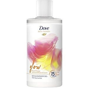 Dove Bath Therapy Glow Badschuim & Douchegel, voor een stralende huid met een gezonde ‘glow’ - 400 ml
