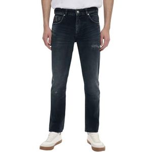 LTB Jeans Heren Joshua - Slim Fit met Lage Taille en Ritssluiting in Blauw uit katoenmix - Maat W33L32, blauw, 33W / 32L