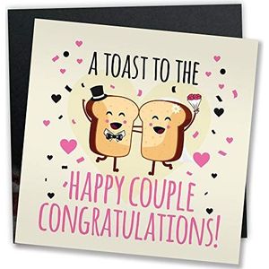RED OCEAN Handgemaakte Wedding Card Bruid en Bruidegom Gefeliciteerd Pasgetrouwden Grappige Kaart Keepsake Plaque