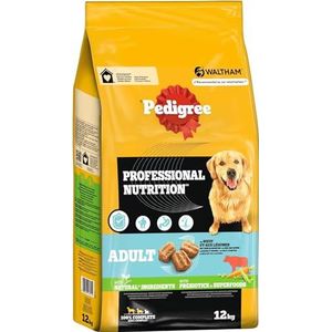 Pedigree Professional Nutrition Adult droogvoer voor volwassen honden met rundvlees en groenten, 12 kg