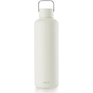 EQUA Tijdloze roestvrijstalen herbruikbare waterfles, 1000ml, lekvrij, BPA-vrij, gebroken wit