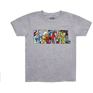 Marvel T-shirt met logo voor kinderen, Grijs, 12 jaar