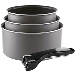 Sitram 710876 Set van 3 potten anti-aanbaklaag aluminium rond sitramulti taupe met greep 16/18/20 cm