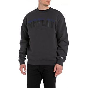 Replay Sweatshirt voor heren, regular fit, 998 Nearly Black, M