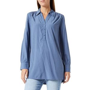 TOM TAILOR Dames Longstyle blouse 1032574, 10904 - Stormy Sea Blue, 32
