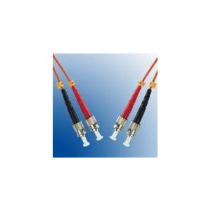 Microconnect ST/PC-ST/PC 1M - Glasvezelkabel (1 m, ST, mannelijke connector/mannelijke connector, oranje)