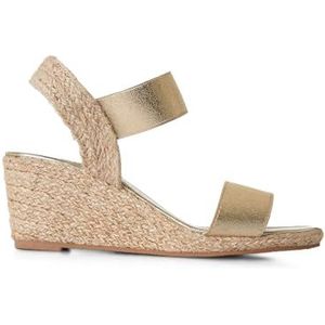 Joe Browns Dames zomer metallic goud Raffia wiggen sandaal, 5 UK, Goud, 38 EU