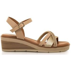 Mtng - Mariella - Sandalen - Wit/Zilver - Leer - Gesp Sluiting