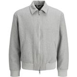 JACK & JONES Heren Jcocover Bomber Jacket, Grey Melange, L, gemengd grijs, L