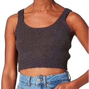 PIECES Pcfelipa Bralette Knit Bc Pullover voor dames, dark grey melange, S
