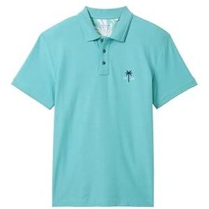 TOM TAILOR Poloshirt voor heren, 35272 - Meadow Teal, M