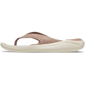 Crocs Unisex Literide Flip teenslippers, Latte Stucco, 45/46 EU