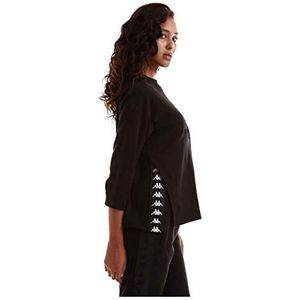 Kappa Dames Sweatshirt Allap, zwart/wit, XS