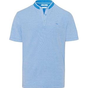 BRAX Poloshirt voor heren, pollux Two Tone Piqué, met opstaande kraag, poloshirt, groen, maat XS, grijs, XS