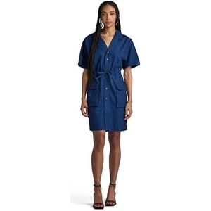 G-STAR RAW - Utility Jurk - Blauw - Katoen