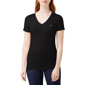 Tommy Hilfiger S/S gebreide tops voor dames, Zwart (zwart), S