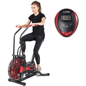 CARE FITNESS - Air Bike CA-700 Crosstrainer, fiets met 6 trainingsprogramma's, elliptische indoor fiets met luchtweerstand, lcd-scherm, Air fitnessapparaat voor thuis