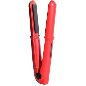 Beter Mini GRWM Draadloze Stijltang, compact reisformaat, USB-oplaadbaar, temperatuur instelbaar tot 200 °C, rood