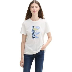 TOM TAILOR T-shirt voor dames, 10320 - Soft Clear White, XXL