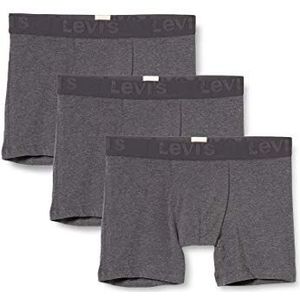 Levi's Levi's Premium Boxer Shorts voor heren, 3 stuks, gemengd grijs, XL