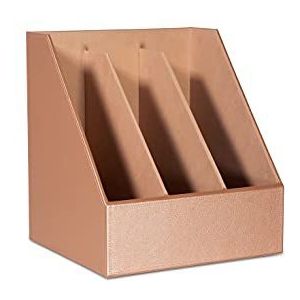 OSCO Blush Faux Leather Straight Triple Magazine Rack -BSPUMR3 Blush Pink