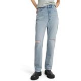 G-Star RAW Viktoria High Straight Jeans, blauw (Sun Faded Ripped Mirage Blue D23959-d499-g365), 28W / 32L