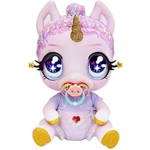 MGA'S Glitter Babyz Unicorn Babypop - JEWELS DAYDREAMER - Inclusief magische kleurveranderingen, lavendelglitterhaar, „magische” outfit, luier, shampoofles en fopspeenaccessoires - Vanaf 3 jaar.