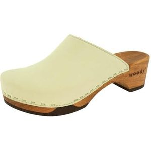 Woody Dames Katharina houten schoen, groen, 36 EU, groen, 36 EU