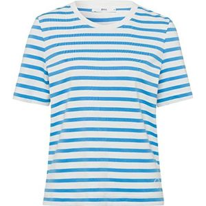 BRAX Dames stijl CIRA katoen interlock jersey strepen T-shirt, SANTORIN, 40, Santorijn, 40