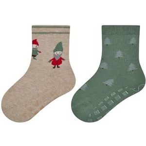 Sterntaler ABS sokken dubbelpak kabouter, naturel gemêleerd., 21-22