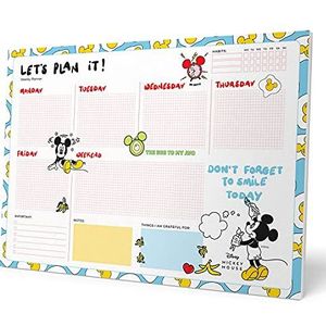 Grupo Erik A3 Weekplanner Disney Micky Mouse - Bureauplanner met 54 afscheurbare vellen - Tafelkalender