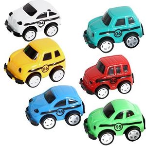 FLYPOP'S - Mini Auto's - Mini Voertuig - 020093LIN - Multicolor - Plastic - Retro-Friction Voertuig - Miniatuur - Auto - Kinderspeelgoed - 4,5 cm x 3 cm - Vanaf 3 jaar.