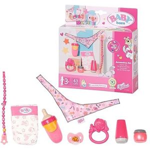 BABY born Accessoriesset - Voor 43cm poppen - Bevat een pop, fles, luier en meere - Gemakkelijk voor kleine handen - Promoot emphatie en sociale vaardigheden - 3+ jaar - 832851