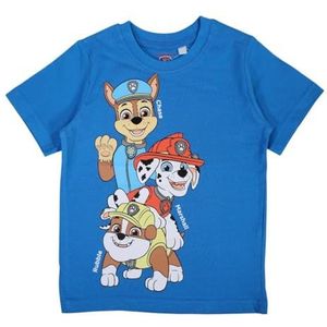 Paw Patrol, T-shirt, jongens, meisjes, (4 tot 10 jaar), poloshirt, tanktop, overhemd, bedrukt, kleding, uniseks, kinderen, sport, ademend, model Paw 52023018 S1-2A, blauw, Blauw, 24 Maanden