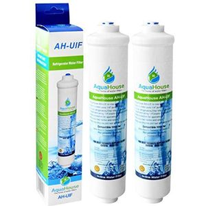2 x AquaHouse AH-UIF universeel extern filter voor koelkast, waterfilter, geschikt voor Samsung, LG, Daewoo, Rangemaster, Beko, Haier (vervangt alleen externe filters)
