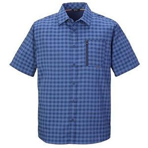 killtec heren Functioneel shirt/shirt met korte mouwen/outdoor shirt KOS 44 MN WVN SHRT, dunkelblau, S, 42790-000
