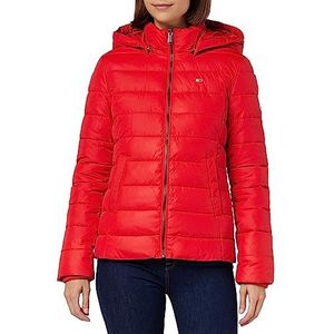 Tommy Jeans Dames DW0DW13741 Gewatteerde Jassen, Diep Crimson, Rood