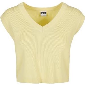 Urban Classics Dames Dames Korte Knittd Slip On Pullover Sweater, softyellow, 4XL
