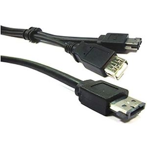 Cablematic - ESATAp of eSATA + USB-kabel (M / USB-AH + eSATA-M) 3m