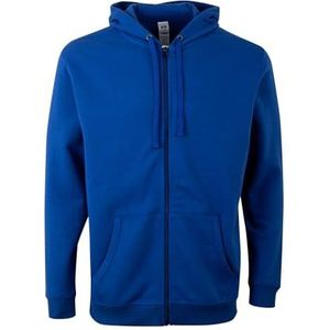 Mukua SF270U Unisex sweatshirt met ritssluiting en capuchon, koningsblauw, maat XL, Royal Blauw, XL