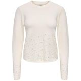 JDY - Gebreide Pullover - Parel Versiering - O-hals - Lange Mouwen