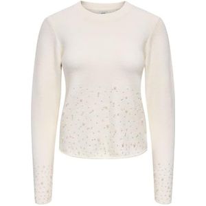 JDY - Gebreide Pullover - Parel Versiering - O-hals - Lange Mouwen