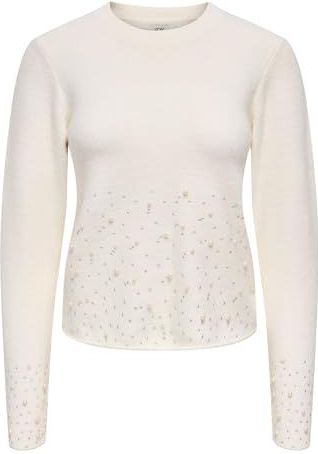JDY - Gebreide Pullover - Parel Versiering - O-hals - Lange Mouwen