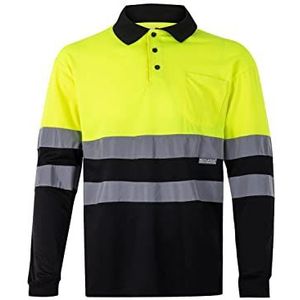 VELILLA 175 20/0 XS poloshirt met lange mouwen, hoge zichtbaarheid, neongeel, maat XS