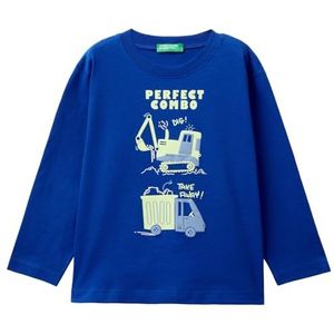 United Colors of Benetton T-shirt voor kinderen en jongeren, Blauw, 1 jaar
