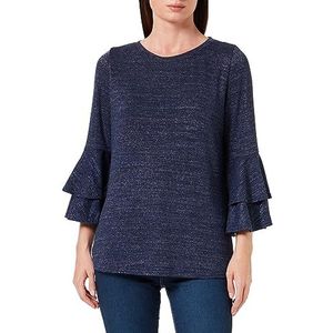 Sidona Damesshirt met lange mouwen, Donkerblauw, S