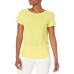 Amazon Essentials Dames Studio Relaxed-Fit Lichtgewicht T-shirt met ronde hals (verkrijgbaar in grote maten), felgeel, X-Small